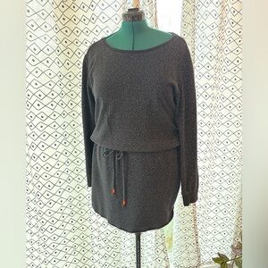 Cute black longsleeve organic cotton Skunkfunk dress xl